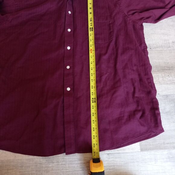 Michael Kors Big Fit Stretch shirt XXL 18 1/2 34/35 Crimson - Picture 5 of 6